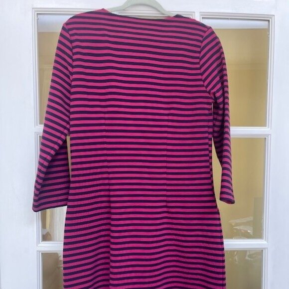 BODEN BRONTE OTTOMAN DRESS IN CHERRY AND NAVY STRIPE - Picture 5 of 5